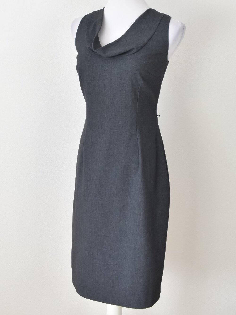 Calvin Klein Cowl Neck Draped Sheath Dress - 6 - Picture 4 of 9